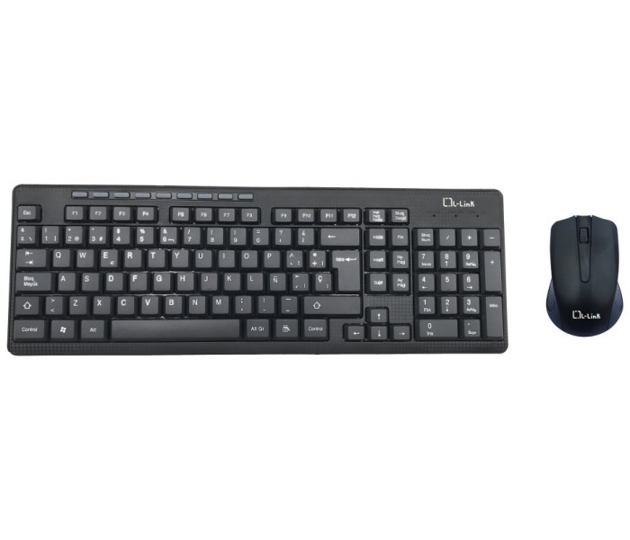LL-KB-555-WCOMBO KIT TECLADO + RATON INALAMBRICO L-LINK EAN: 8436531367145